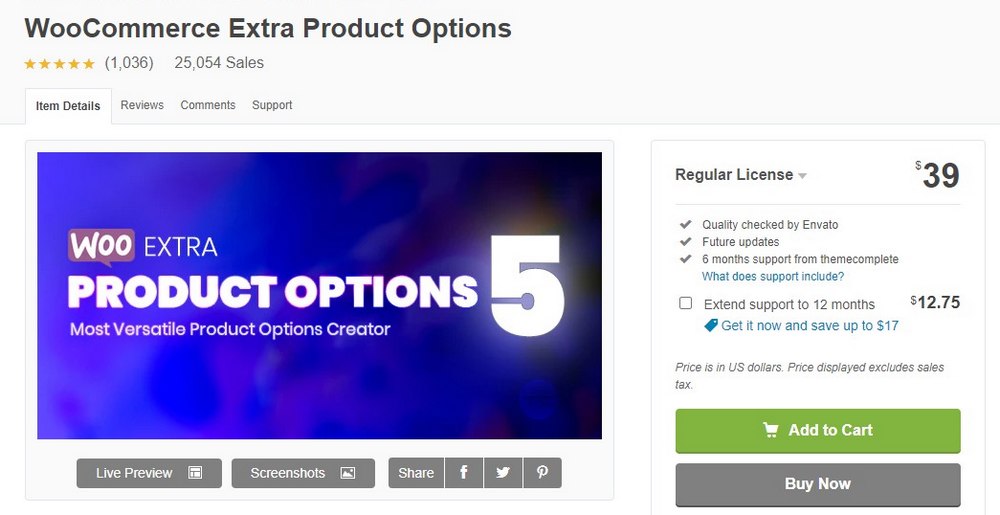 woo extra product options