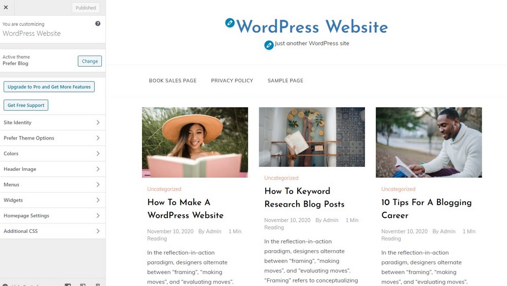 wordpress edit theme