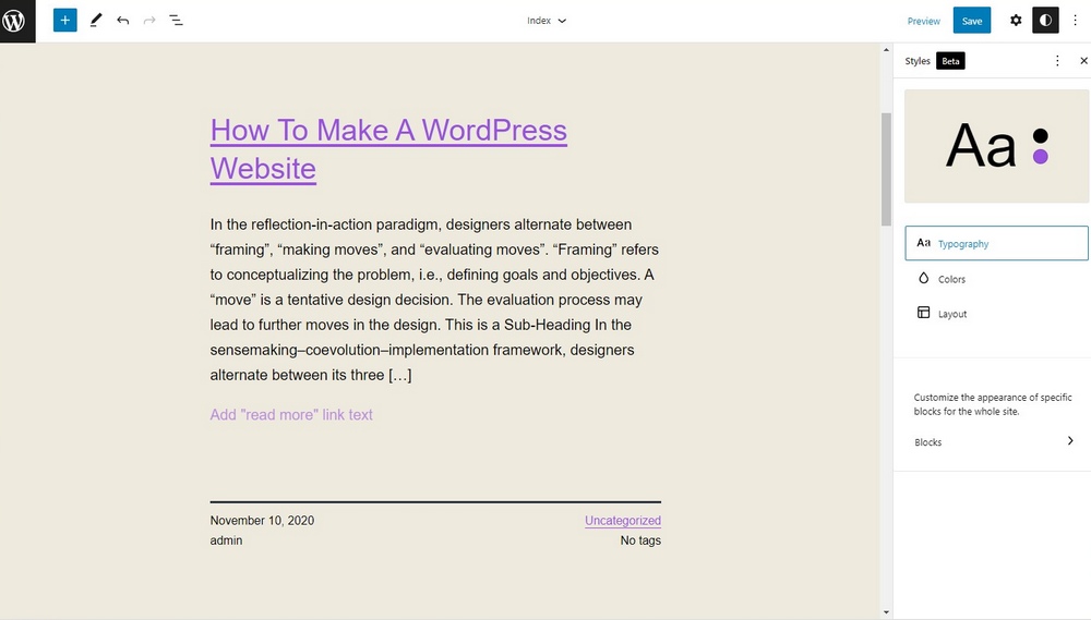 wordpress full site editor 2