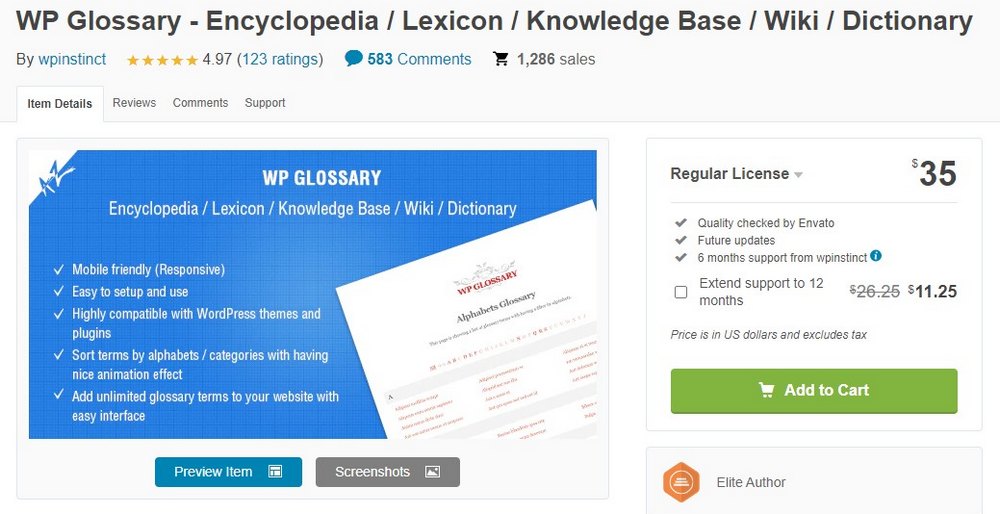 wp glossary plugin