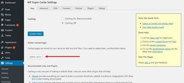 How to Clear Your Cache in WordPress Theme Junkie