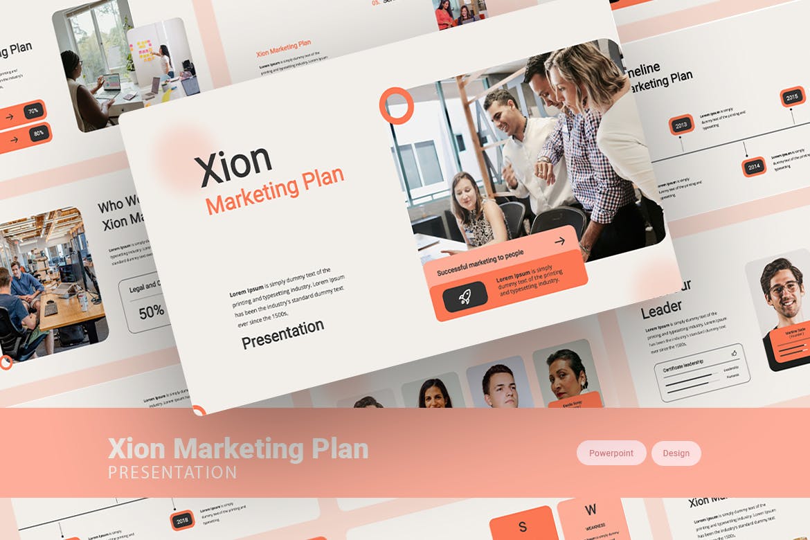 Xion - Marketing Plan PowerPoint Template